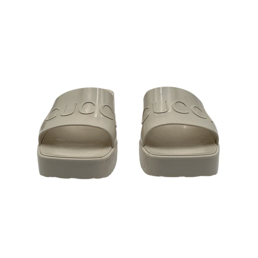 Gucci Rubber Logo Platform Slide Sandals Size 37 EU / 7 US - Picture 4 of 6